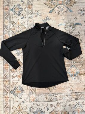 Brooks Black Long-Sleeve Quarter-Zip running shirt size Small